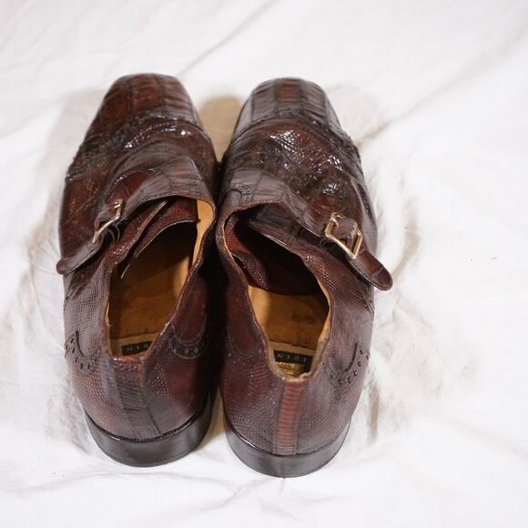 David Eden Crocodile Dress Shoes Vintage Made in Spain Men’s Size 12 Repaired main image 4